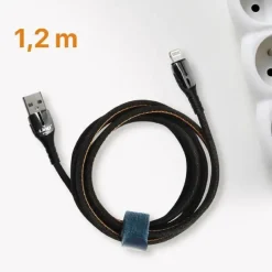 CAVO LIGHTNING 1,2MT 5A 20W RICARICA RAPIDA INDICATORE RICARICA LUMINOSO IP7932