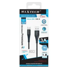 CAVO MICRO USB A USB-A PREMIUM TRASFERIMENTO DATI RICARICA 1MT SMARTPHONE F-S034