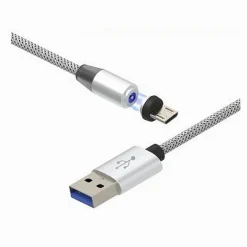 CAVO MICRO USB RICARICA DATI LUCE MAGNETICA LED 1MT PER SMARTPHONE MAXTECH F-S026