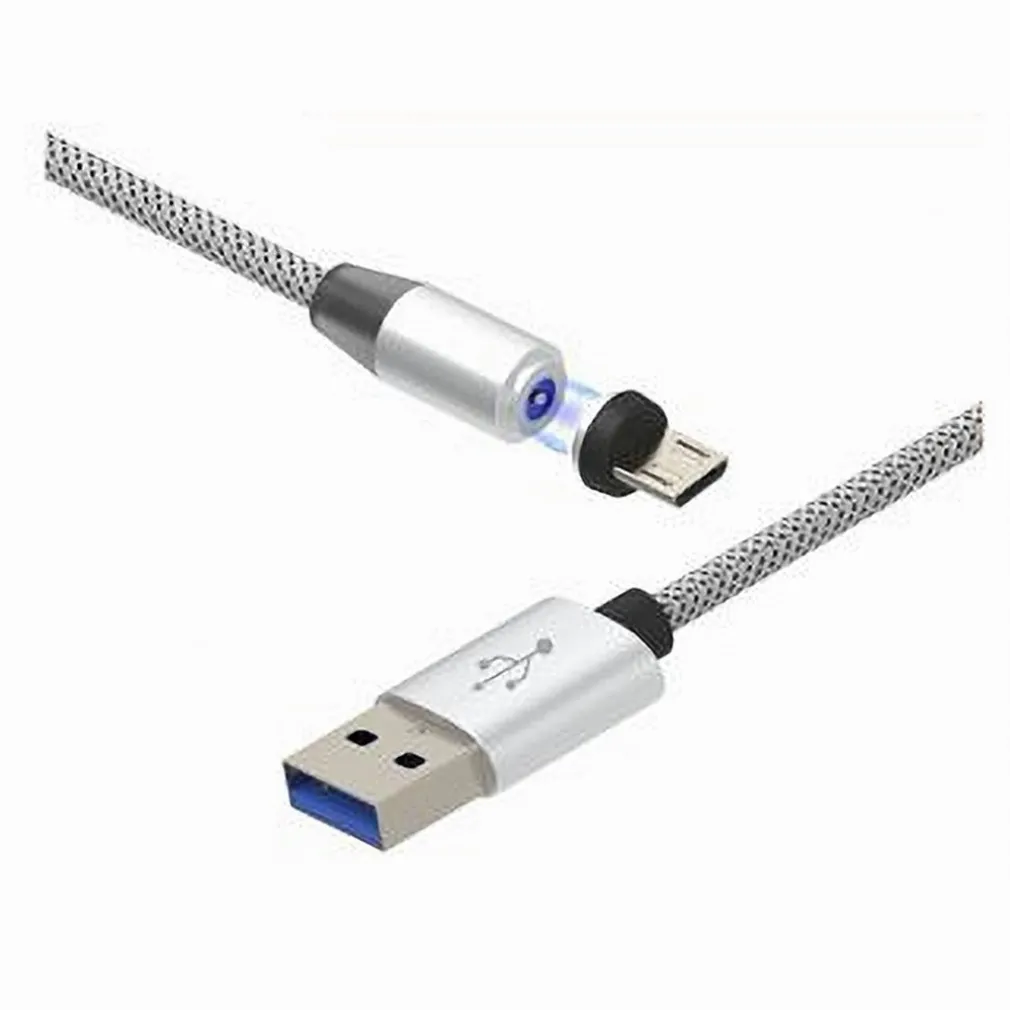 CAVO MICRO USB RICARICA DATI LUCE MAGNETICA LED 1MT PER SMARTPHONE MAXTECH F-S026