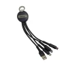 CAVO PORTACHIAVI 3 IN 1 USB LIGHTNING TYPE-C MICRO USB CARICATORE 0,2 MT Q-C18