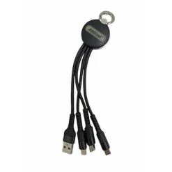CAVO PORTACHIAVI 3 IN 1 USB LIGHTNING TYPE-C MICRO USB CARICATORE 0,2 MT Q-C18