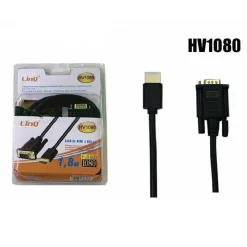 CAVO PROLUNGA ADATTATORE DA HDMI A VGA + IC 1080P 1,8 METRI LINQ HV1080