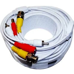 CAVO PROLUNGA AUDIO VIDEO RCA BNC DA 50MT PER DVR TELECAMERE CON ALIMENTAZIONE