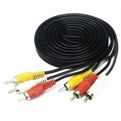 CAVO PROLUNGA 3MT AUDIO VIDEO ANALOGICO 3 RCA-3RCA MASCHIO STEREO DVD TV PC