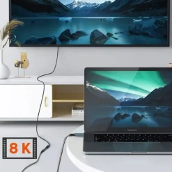 CAVO PROLUNGA TYPE-C MASCHIO-FEMMINA 2MT RICARICA 100W RISOLUZIONE 8K 20GBPS T20G2