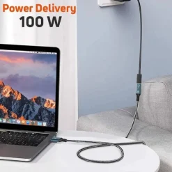 CAVO PROLUNGA USB-C MASCHIO FEMMINA TYPE-C 8K RICARICA PD100W 1,2MT 20GBPS T20G1