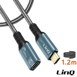CAVO PROLUNGA USB-C MASCHIO FEMMINA TYPE-C 8K RICARICA PD100W 1,2MT 20GBPS T20G1