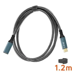 CAVO PROLUNGA USB-C MASCHIO FEMMINA TYPE-C 8K RICARICA PD100W 1,2MT 20GBPS T20G1