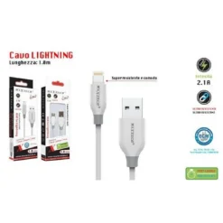 CAVO RICARICA DATI IPHONE IPAD IPOD LIGHTNING USB ALTA VELOCITA 1MT 2.1A F-IP024