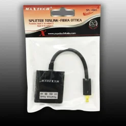 CAVO SPLITTER SDOPPIATORE AUDIO FIBRA OTTICA MASCHIO 2 INGRESSI FEMMINA MAXTECH SPL-FB01
