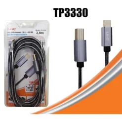 CAVO STAMPANTE DA TYPE-C A USB BM PER ORGANO ELETTRONICO COMPUTER 3 MT TPC3330