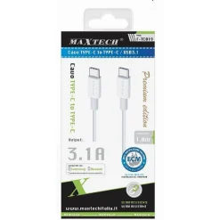 CAVO TYPE-C A TYPE-C 1 MT 3.1A ULTRA RESISTENTE RICARICA SAMSUNG HUAWEI F-TC019