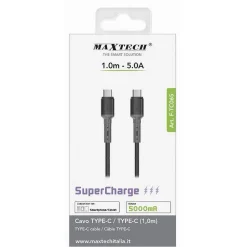 CAVO TYPE-C A TYPE-C SUPER CARICA 5000MA 1 METRO PER SMARTPHONE TABLET F-TC065