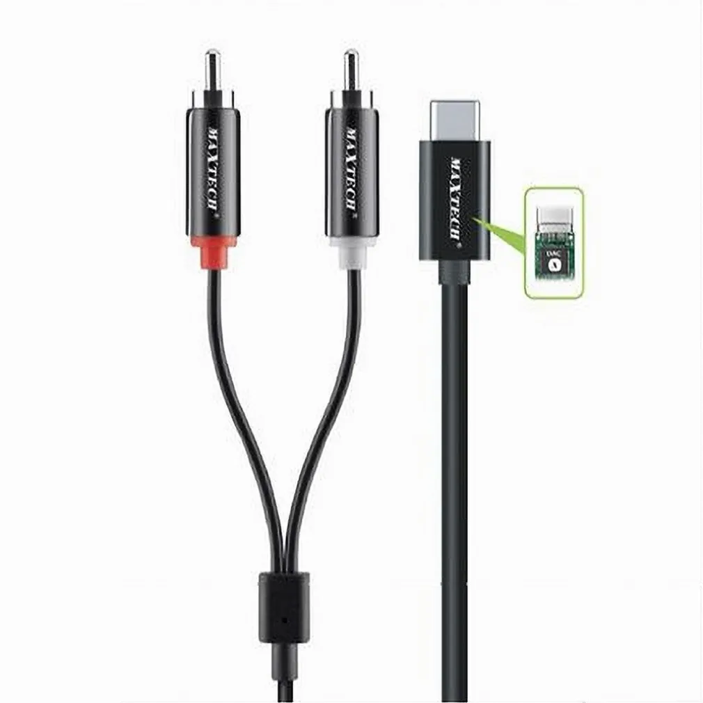 CAVO TYPE-C A 2XRCA DA 150 CM SDOPPIATORE A Y STEREO 4D SOUND DAC CHIP RCA-TC01