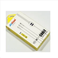 CAVO USB 5 IN 1 40 CM RICARICA RAPIDA TRASFERIMENTO DATI 3.1A 2 PORTE USB Q-A35