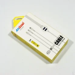 CAVO USB 5 IN 1 40 CM RICARICA RAPIDA TRASFERIMENTO DATI 3.1A 2 PORTE USB Q-A35