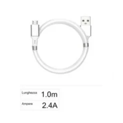 CAVO USB A MICRO USB PER RICARICA DATI DA 2400MA 1 METRO PER SMARTPHONE F-S028