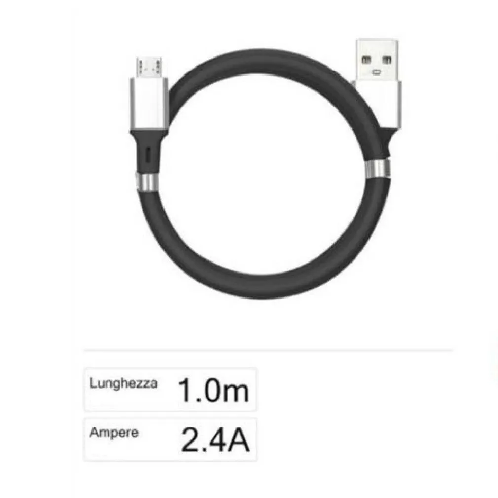 CAVO USB A MICRO USB PER RICARICA DATI DA 2400MA 1 METRO PER SMARTPHONE F-S028