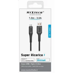 CAVO USB A MICRO USB SUPER RICARICA 3A TRASFERIMENTO DATI 1MT SMARTPHONE F-S052