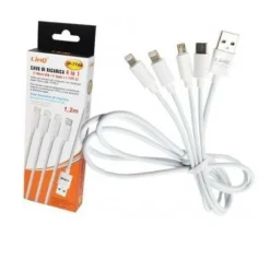 CAVO USB DI RICARICA 4IN1 MICROUSB TIPO C + 2 LIGHTNING IPHONE LINQ IP-7744