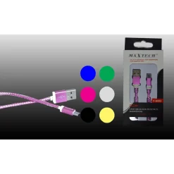 CAVO USB FILO PER SMARTPHONE SAMSUNG 5PIN 5VOLT - 2000MA 1,00MT MAXTECH F-S005