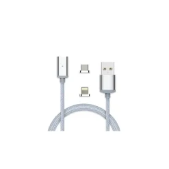 CAVO USB IN NYLON MAGNETICO CHARGE E SYNC CON ADATTATORI ANDROID E IOS