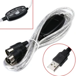 CAVO USB INTERFACCIA MIDI ADATTATORE IN OUT PC AUDIO TASTIERA/EXPANDER