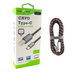 CAVO USB TIPO TYPE C A INTERFACCIA TYPE B MIDI 1.5 METRI ART. TO-US220L