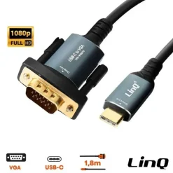 CAVO VIDEO ADATTATORE DA TYPE-C A VGA AD ALTA DEFINIZIONE 1080P 1,8MT TPC-VVGA18