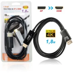 CAVO VIDEO CONVERTITORE DA DISPLAYPORT DP A HDMI 1.8 MT ULTRA HD 4K DP-HD1.8M