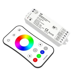 CENTRALINA VP CONTROLLER RF 15A 4CH DIMMER 288W STRISCE LUCI LED TELECOMANDO RGBW