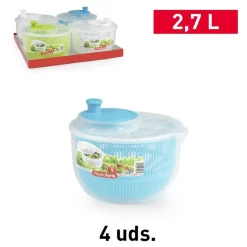 CENTRIFUGA IN PLASTICA LAVA VERDURA INSALATA VERDURE ASCIUGA STRIZZA 2.7LT 12198