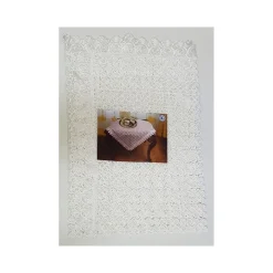 CENTRINO CENTROTAVOLA BIANCO AVORIO QUADRATO MERLETTO CENTRO TAVOLA 80X80CM