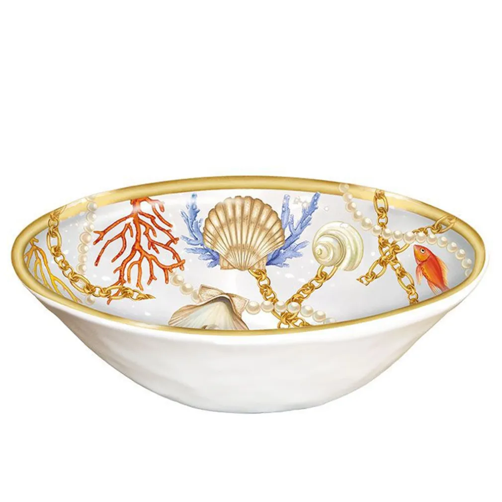 CENTRO TAVOLA CIOTOLA CONCHIGLIE CORALLI STILE MARINO INSALATIERA HOME DECOR