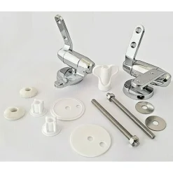 CERNIERE PER WC COPRIWATER UNIVERSALI 2PZ CROMATE CON CHIUSURA AMMORTIZZATA 59609