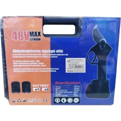 CESOIA ELETTRICA FORBICE 2 BATTERIE DA 48V TRINCIA RAMI PROFESSIONALE SENZA FILI