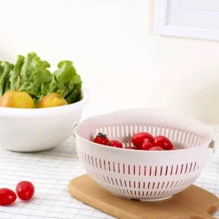 CESTELLO ROSA PER LAVAGGIO VERDURE FRUTTA DIM. 30X13 CM ACCESSORI CUCINA