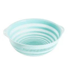 CESTELLO VERDE ACQUA LAVAGGIO VERDURE FRUTTA DIM. 25.5X10.5 CM ACCESSORI CUCINA