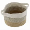 CESTINO CESTO IN TESSUTO DI CORDA INTRECCIATO PORTA OGGETTI TONDO 21X15 CM 10646