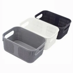 CESTINO CESTO PORTA OGGETTI ORGANIZER RETTANGOLARE PORTA TUTTO BAGNO CASA 79462