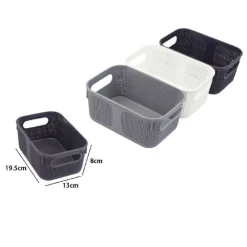 CESTINO CESTO PORTA OGGETTI ORGANIZER RETTANGOLARE PORTA TUTTO BAGNO CASA 79462