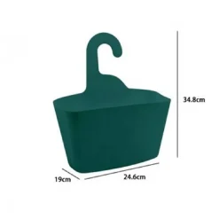 CESTINO PORTA OGGETTI APPENDERE ORGANIZER RETTANGOLARE IMPERMEABILE VERDE 69950