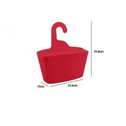 CESTINO PORTA OGGETTI APPENDERE ORGANIZER RETTANGOLARE IMPERMEABILE ROSSO 69909