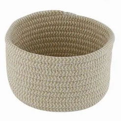 CESTINO PORTA OGGETTI CESTO IN TESSUTO INTRECCIATO ROTONDO CASA 16 X 10 CM 10640