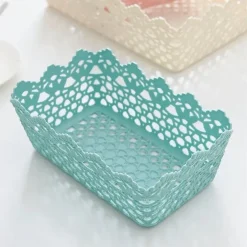 CESTINO PORTA OGGETTI CESTO PLASTICA RETTANGOLARE 24.5X15.2X9.2CM MULTIUSO 79471