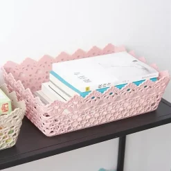 CESTINO PORTA OGGETTI CESTO PLASTICA RETTANGOLARE 24.5X15.2X9.2CM MULTIUSO 79471