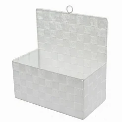 CESTINO PORTA OGGETTI CESTO IN TESSUTO BIANCO ORGANIZER MULTIUSO PER CASA 79091