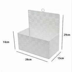 CESTINO PORTA OGGETTI CESTO IN TESSUTO BIANCO ORGANIZER MULTIUSO PER CASA 79091