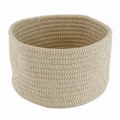 CESTINO PORTA OGGETTI CESTO IN TESSUTO INTRECCIATO ROTONDO CASA 21X12.5 CM 10642